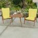 21" x 38" Yellow Solid Outdoor Chair Cushion with Ties and Loop - 38'' L x 21'' W x 3.5'' H