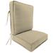 Sunbrella 22" x 45" Sand Solid Outdoor Deep Seat Chair Cushion Set with Ties - 45'' L x 22'' W x 4'' H