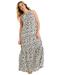 Plus Size Women's Cutout Neckline Maxi Dress by June+Vie in Ivory Abstract Spots (Size 30/32)