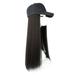 Long Hair Wig Hat Premium Natural Look Wig Long Straight Hair Wig for Dating Hair Styling