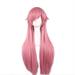 80cm Long Straight Anime Wig Mirai Nikki Synthetic Pink Hair Wigs Cosplay for The Future Diary Yuno Gasai