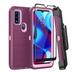 TASHHAR Moto G Play 2023 with Belt Clip Holster and Screen Protector with Belt Clip Holster Military Grade Full Body Drop Shock Protection Rugged Durable for Motorola G Play 2023 Phone - Wine Pink