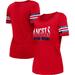 Women's New Era Red Los Angeles Angels Team Stripe T-Shirt
