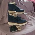 Coach Shoes | Coach Urban Hiker Suede And Shearling Lined Bootie | Color: Blue | Size: 8