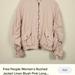 Free People Jackets & Coats | Free People Blush Ruched Linen Spring Jacket | Color: Cream/Pink | Size: S