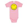 Body LOGOSHIRT "Original Smiley Face", Baby, Gr. 86/92, EURO-Größen, rot, 100% Baumwolle, bedruckt, casual, kurz, Kurzarm, Bodies, mit funktionalen Druckknöpfen