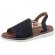 Riemchensandale ARA "KENT" Gr. 39, blau (dunkelblau) Damen Schuhe Flats