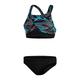 Speedo Damen HyperBoom 2 Piece Bikini, Schwarz/Bolt/Dove Grau, 44