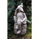 ONEFOLD Stone Thinker Pixie Gnome Outdoor Garden Sculpture Statue