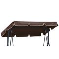 Universal coloured replacement canopy for Swing Cover size 200 x 120 cm Patio Hammock Cover Top Garden Outdoor Brown [101]