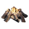ATR ART TO REAL Large Gas Fireplace Logs,10-piece Set of Large Ceramic Faux Fireplace Logs for Fire pit,Propane,Electic,Gas, Fireplace Decor Artifical wood for Outdoor Indoor