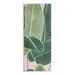 Bay Isle Home™ Pink Tropical Patterned Leaves by Ziwei Li - Unframed Graphic Art on MDF 17.0 H x 7.0 W x 0.5 D in Green | 17" H X 7" W | Wayfair