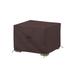 Latitude Run® Square Ottoman Cover, Highly Durable 18 Oz, Waterproof & UV-Resistant w/ Drawstring (21" W X 21" L X 17" H, Black), in Brown | Outdoor Cover | Wayfair