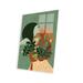 Red Barrel Studio® Plant Lady by Reyna Noriega - Unframed Graphic Art Plastic/Acrylic in Green/Yellow | 24 H x 16 W x 0.25 D in | Wayfair