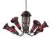 Meyda Lighting Stained Glass Pond Lily 24 Inch 7 Light Chandelier - 251596