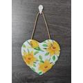 Daffodil Flower Heart Slate Plaque Wall Hanging, 15cm Option Of Gift Box, Daffodilgifts, Christmas Gifts