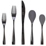 Gibson Home Holland Road 20 Piece Black Stainless Steel Flatware Set