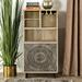 DH BASIC Wood 5-shelf Wine Rack Cabinet with Screen Printed Pattern by Denhour