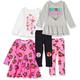 Amazon Essentials Disney | Marvel | Star Wars | Frozen | Princess Mädchen Outfit-Sets zum Kombinieren, 5er-Pack, Marvel Spider-Man, 3 Jahre