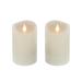 HGTV Home Collection Set of 2 5 in Heritage Real Motion Flameless LED Candles With Remote, Ivory, LED - 5 in