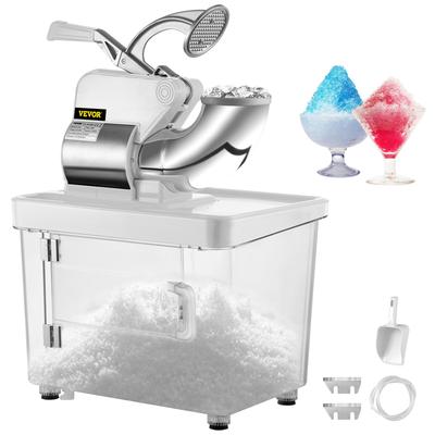 VEVOR 110V Commercial Ice Crusher 440LBS/H ETL Approved 300W Electric Snow Cone Machine with Dual Blades - 400LBS/H