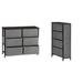 Narrow Dresser with 4 Fabric Drawers Vertical Slim Storage Tower Unit, 31.5", Gray & Narrow Dresser