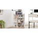 VECELO, 4-Tier Nine Open Cube Wooden triangular shelves, Shelf Corner Bookshelf, Five Colors