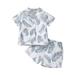 Little Baby Boy Outfits Toddler Kids Baby Boys Short Sleeve Shirt Tops Print Shorts Pants Outfit Set 2PCS 4t Toddler Girls Outfits