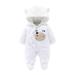 wofedyo Baby Girl Clothes Toddler Baby Girls Boys Buttons Fuzzy Hooded Bear Romper Jumpsuit Coat Baby Clothes