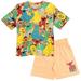 Sesame Street Elmo Cookie Monster Big Bird Toddler Boys T-Shirt and Shorts Outfit Set Multicolor / Orange 4T