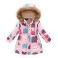 wofedyo Baby Girl Clothes Toddler Baby Kids Girls Winter Thick Warm Parkas Hooded Windproof Coat Outwear Baby Clothes