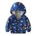 wofedyo Baby Boy Clothes Toddler Kids Baby Girls Boys Cartoon Dinosaur Jacket Zipper Hooded Windproof Coat Windbreaker Outwear Baby Clothes