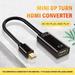 WANYNG Mini DisplayPort To HDMI Adaptor Mini DP(Thunderbolt Compatible) To HDMI 4Kx2K Converter Gold Plated Cord Suitable compitable with macbook Pro