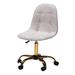 Kabira Contemporary Glam And Luxe Blush Pink Velvet Fabric And Gold Metal Swivel Office Chair by Baxton Studio in Grey Gold