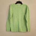Lilly Pulitzer Sweaters | Lilly Pulitzer Vintage Cable Knit Sweater | Color: Green/Pink | Size: L