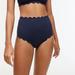 J. Crew Swim | J. Crew Navy Blue High Rise Scalloped Bikini Bottom Plus Size 3x | Color: Blue | Size: 3x