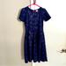 Lularoe Dresses | Lularoe Amelia Dress Blue And Silver | Color: Blue/Silver | Size: S