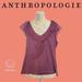 Anthropologie Tops | Anthropologie - Deletta Ruffle Detail Top Size Us M | Color: Pink | Size: M