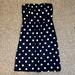 J. Crew Dresses | J. Crew Navy & White Cotton Strapless Polka Dot Dress, Size 0 | Color: Blue | Size: 0