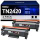 TN2420 TN-2420 Compatible with Brother TN2420 TN2410 for Toner Brother MFC L2710DW MFC-L2710DN HL-L2350DW HL-L2375DW DCP-L2530DW MFC-L2730DW HL-L2310D L2750 DW HL-L2370DN DCP-L2510D (2 Black)