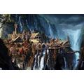 Phinli Jigsaw Puzzles 1000 Piece Puzzle for Adults and Kids,Lord of The Rings Puzzle,Waterfall Town Landscape Puzzles Game Decompression Toys Gift Home Decor Wall Art,29.5x19.7 Inch