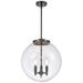 Beacon 17" 3 Light Oil Rubbed Bronze Pendant w/ Clear Shade