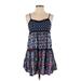 Wallflower Casual Dress - A-Line Scoop Neck Sleeveless: Blue Dresses - Women's Size Small