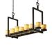 Justice Design Group Candlearia 42 Inch 14 Light Linear Suspension Light - CNDL-8769-10-AMBR-MBLK