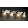 Justice Design Group Veneto Luce Modular 35 Inch 4 Light Bath Vanity Light - GLA-8924-16-AMBR-MBLK