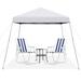 New Classic 10 Ft. W x 10 Ft. D Iron Pop-Up Canopy Metal/Soft-top in Blue | 102 H x 120 W x 120 D in | Wayfair Y0000508Blue