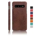 Juste de luxe en cuir PU peau de crocodile étui pour Samsung Galaxy S10 A51 A71 S21 S20 FE S10 E