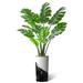 SIGNLEADER Artificial Tree In Modern Planter, Fake Monstera Tree Home Decoration (Plant Pot Plus Tree) Silk/Polyester/Plastic | 65 H in | Wayfair