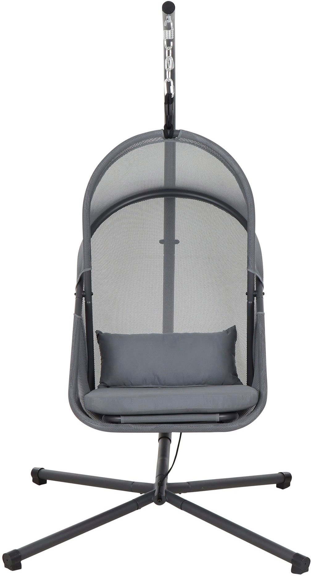 Hängesessel SIENA GARDEN "YOBAYA", blau (calm blau), B:123cm H:192cm T:102cm, 100% Polyester, Sessel, Korb platzsparend faltbar