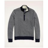 Brooks Brothers Men's Big & Tall Wool Nordic Half-Zip Sweater | Navy/White | Size 3X